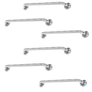 Alça De Apoio Barra Inox 60cm Kit 6 Unidades Segurança Banheiro Box Idoso Cadeirante Acessibilidade