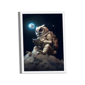 Quadro Coruja Espacial -- Br Artes