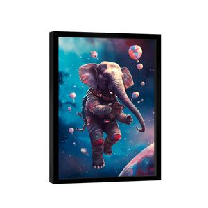 Quadro Elefante Espacial -- Br Artes