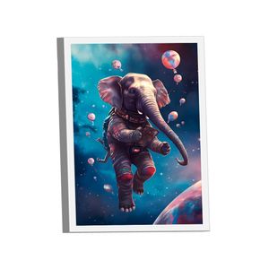 Quadro Elefante Espacial -- Br Artes