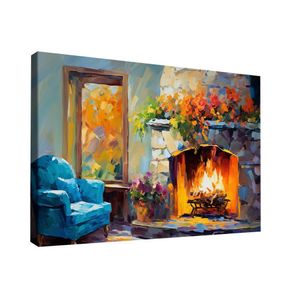 Quadro Arte Da Lareira -- Br Artes