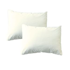Par De Fronhas 50x70cm Percal 180 Fios 100% Algodão Padrão Hotel Offwhite