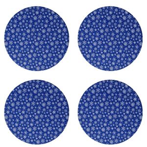 Kit 4 Sousplat Natalino Diametro 33cm Estrela