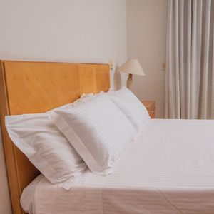 Jogo De Cama Stripe 3 Peças 100% Algodão Padrão Hotel - Magic Enxovais Queen