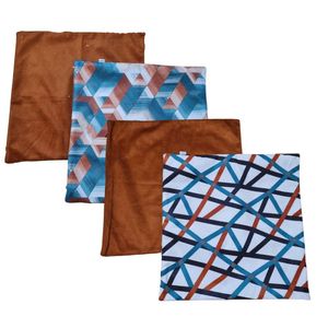 Kit 4 Capa Almofadas Suede 45x45 Ziper Invisivel - Magic Enxovais Terracota3