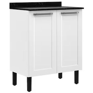 Balcão Duplo Itatiaia Florença Com 2 Portas E 2 Prateleiras Branco
