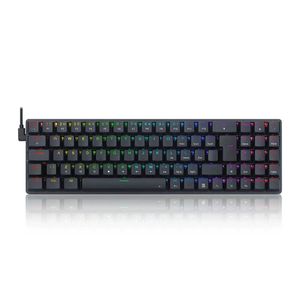 Teclado Mecânico Gamer K626 Ashe Rgb Preto Switch Vermelho Redragon Preto