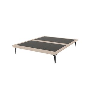 Base Box Cama Japonesa Toquio Queen Linho Bege - Cor: Bege