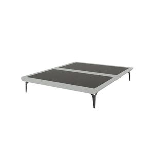 Cama Japonesa Toquio Queen Linho Cinza - Cor: Cinza