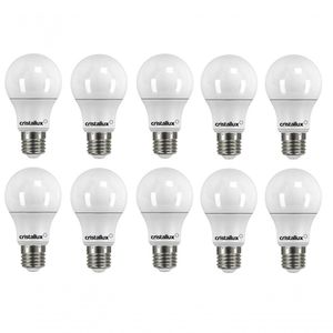 Kit 10 Lampadas Led Bulbo 9w 6500k E-27 Bivolt 810lm - Cristallux