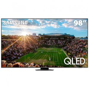 Smart Tv 98 Polegadas Qled 4k Samsung 98q80c Superslim Modo Game Com Ia Som Movimento Virtual Tela Sem Limites Dolby Atmos Preto Bivolt