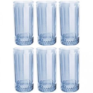 Conjunto De Copos Altos L`hermitage Splendor 360 Ml 6 Peças Azul
