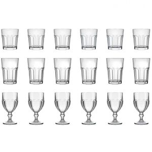 Conjunto De Copos E Taças Nadir Bristol 18 Peças Transparente
