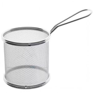 Mini Cesta Redonda Para Alimentos Dynasty Fry Em Aço Inox Prata