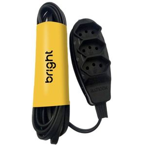 Extensao 2p + T 02 Mts Preta (3 Pinos)