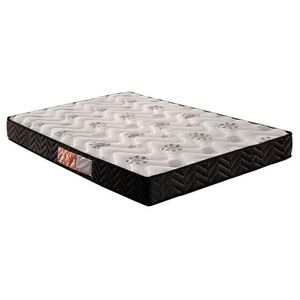 Cama Box Baú Solteiro: Colchão Espuma D45 Paropas Pasquale + Base Crc Suede Black(88x188)