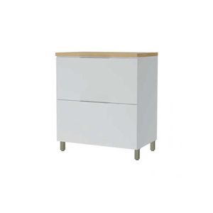 Módulo Cozinha Nesher Marquesa Balcão 1 Porta Basculante E 1 Gaveta 80cm Branca-nature - Nesher