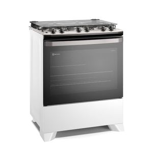 Fogão A Gás De Piso 5 Bocas Electrolux Em Inox Com Vaporbake - Fe5ib Branco Bivolt