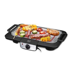 Churrasqueira Elétrica 1800w Com Controle De Temperatura Inox Preto Multi Go131 127V