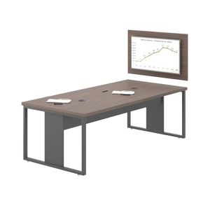 Mesa Reunião C- Painel Para Tv Monitor - Freijó E Preto Freijó E Preto