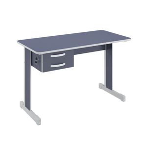 Mesa De Escritório Azul Escrivaninha Com 2 Gavetas Boston