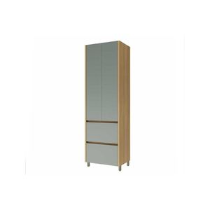 Módulo Cozinha Nesher Rainha Paneleiro C- 2 Portas E 2 Gavetas 70cm Nature-verde - Nesher