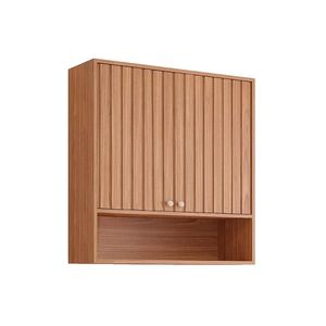 Armário Aéreo P- Cozinha Divina C-2 Portas Ripadas 80 Cm Freijo - Mgm