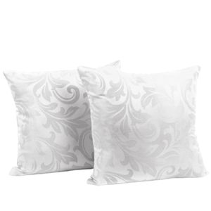 Capa Almofada Sala Quarto Cozinha 40x40 Jacquard Zíper 02 Un Cor: Branca