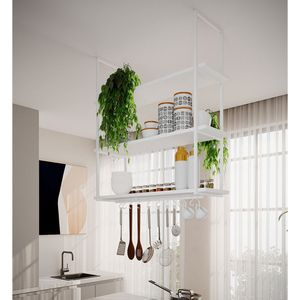 Nicho De Teto Indústrial Denver 95cm Branco - Cor: Branco