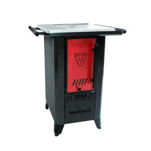 Fogão A Lenha 1991 N° 00 Sem Tampa Preto E Vermelho F00-vr - Venâncio