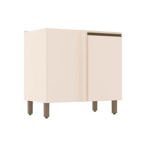 Balcão De Cozinha Connect Canto Reto C-1 Porta S- Tampo 84x82cm Off White - Henn
