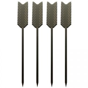 Conjunto De Espetinhos Para Petiscos Fracalanza 26275 Em Aço Inox 4 Peças Preto