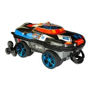 Mochila Com Rodas 3d Hotwheels Terrain Storm Preto - Maxtoy