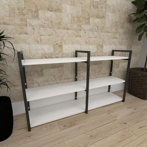 Aparador Suspenso Prateleira Industrial Branco Suporte Quarto Bancada Suspensa