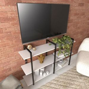 Rack Prateleira Industrial Home Parede Hack Bancada Rack Rak Branco Off White