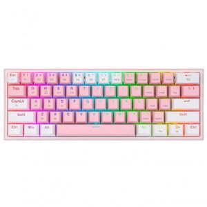 Teclado Gamer Redragon K616-rgb Fizz Pro Rosa (ingles - 3 Modos)
