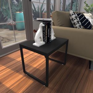 Mesa Lateral Preta Aparador De Sofa Sala Mesa Lateral Cama