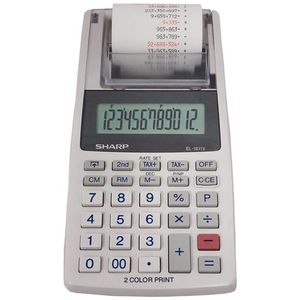 Calculadora Sharp El-1611v - 12 Digitos - Com Bobina - Branco