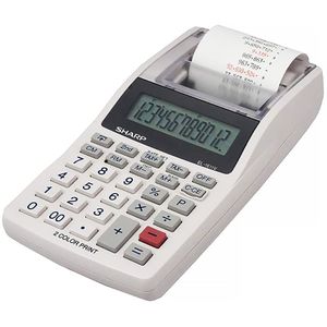 Calculadora Com Impressora Sharp El-1611v A Pilha - Branca
