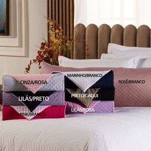 Capa Fronha De Xuxão Matelado Dupla Face Avulsa 1,45m X 45cm - Microfibra Matelada Pink-branco