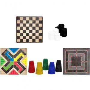 Jogo Ludo Dama E Trilha - Pais E Filhos