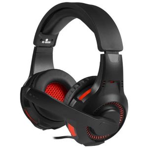 Headset Gaming Satellite Ae-363ur Com Usb Para Pc - Preto/vermelho