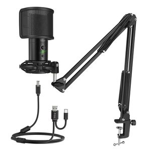 Microfone Fifine T683 Com Kit Para Streaming E Podcast