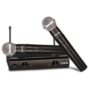 Microfone Profissional Quanta Qtmic-103 Wireless Preto