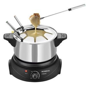 Panela Eletrica De Fondue Mondial Fd-02 220v - Prata-preto