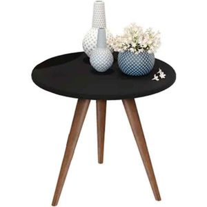 Mesa Lateral Vitória Pé De 50 Cm Preto