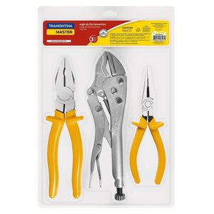 Kit De Ferramentas Com Alicate De Pressão 10" Alicate Universal 8" E Alicate Bico Meia Ca