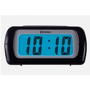 Despertador Digital Preto Herweg 2981 único