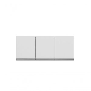 Armário Aéreo P- Cozinha Andreia 120cm C- 3 Portas Branco