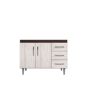 Balcão Gabinete De Pia Isabel 120cm S- Tampo Marrom